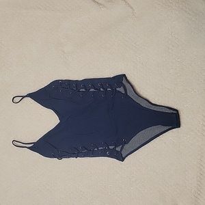 Forever 21 Denim Blue Bodysuit